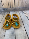 Toddler Beaded Deerhide Slippers