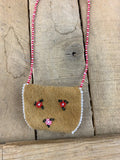 Red Beaded Moosehide Medicine Pouch